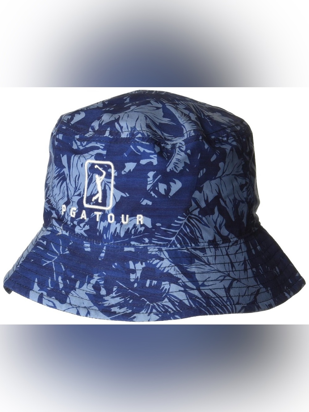 PGA Tour Mens Reversible Camouflage Bucket Hat Classic Style Double Sided BLUE
